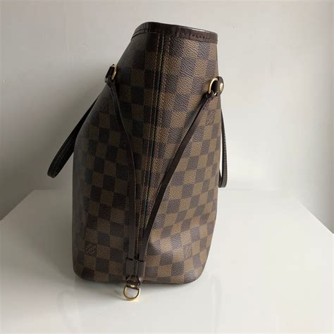 louis vuitton neverfull mm damier ebene real vs fake|damier neverfull mm price.